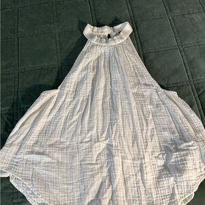 White Sleeveless Halter Top